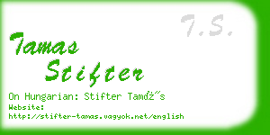 tamas stifter business card